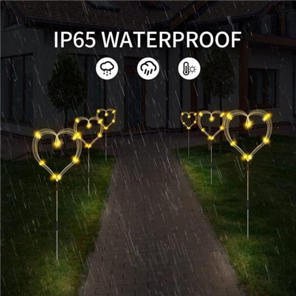 5 Pack 120 LED Solar Waterproof Decorative Starburst Lights Landscape Lamp - Picture 4 of 7